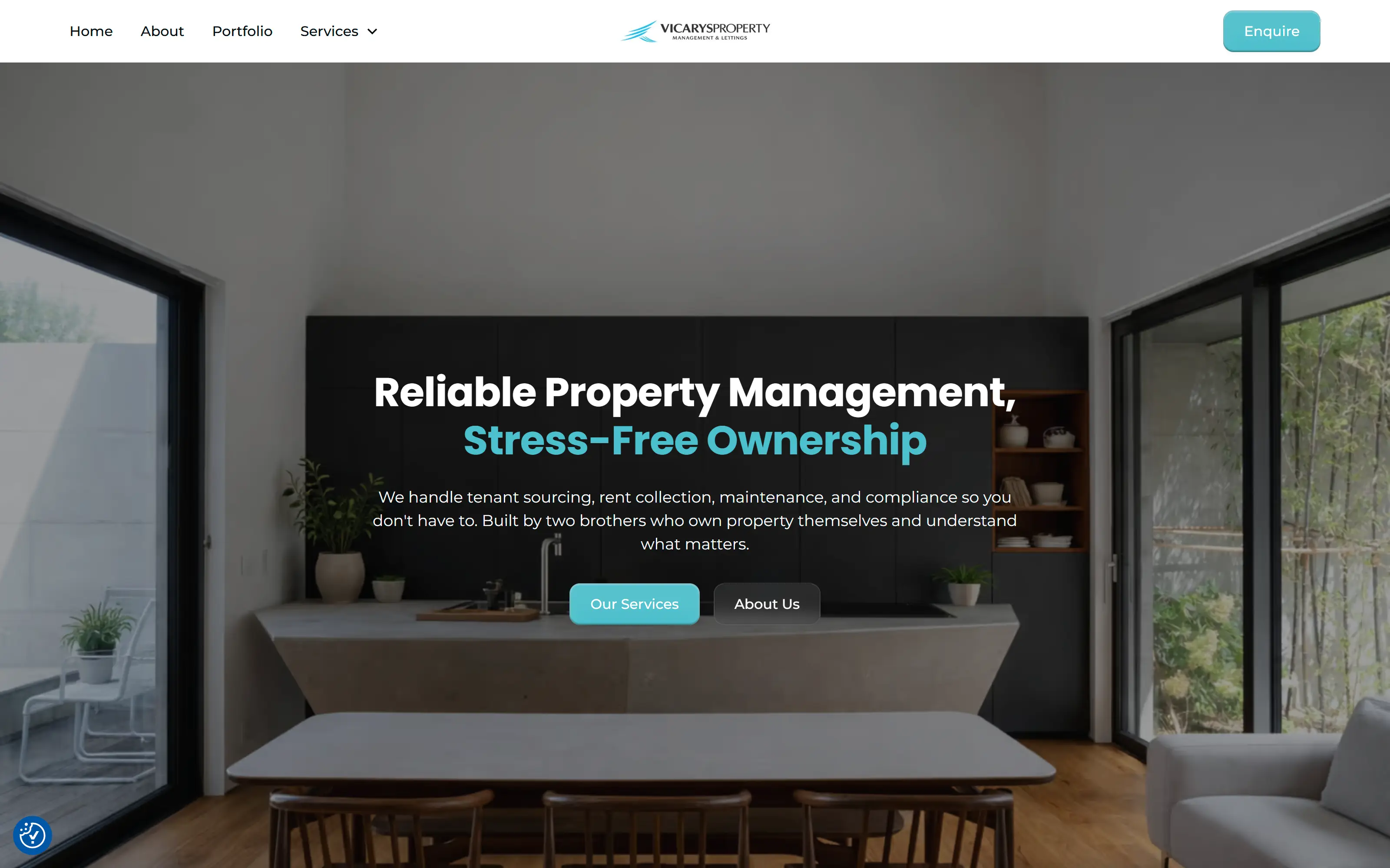 Vicarys Property website screenshot
